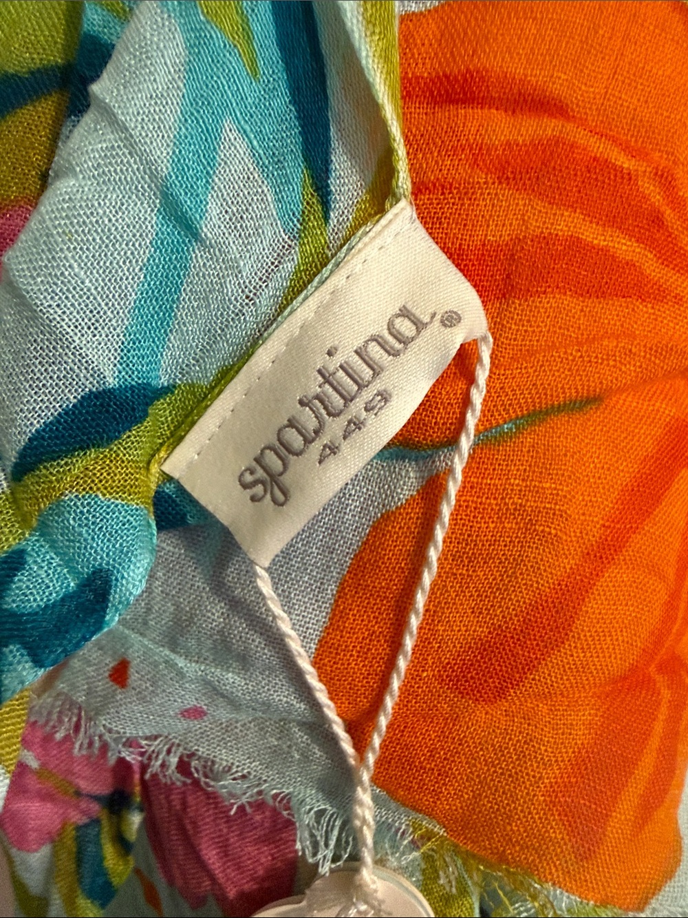 Spartina 449 Light Blue Floral Scarf - - Picture 4 of 5